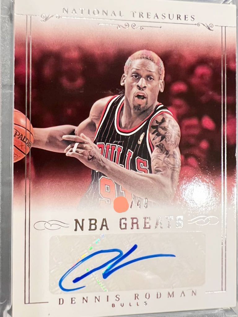 最高級49枚限定 Auto 13 Panini 国宝 Dennis Rodman デニス・ロッドマン NBA サイン バスケ スラムダンク モデル Bulls 優勝 All-star_画像3