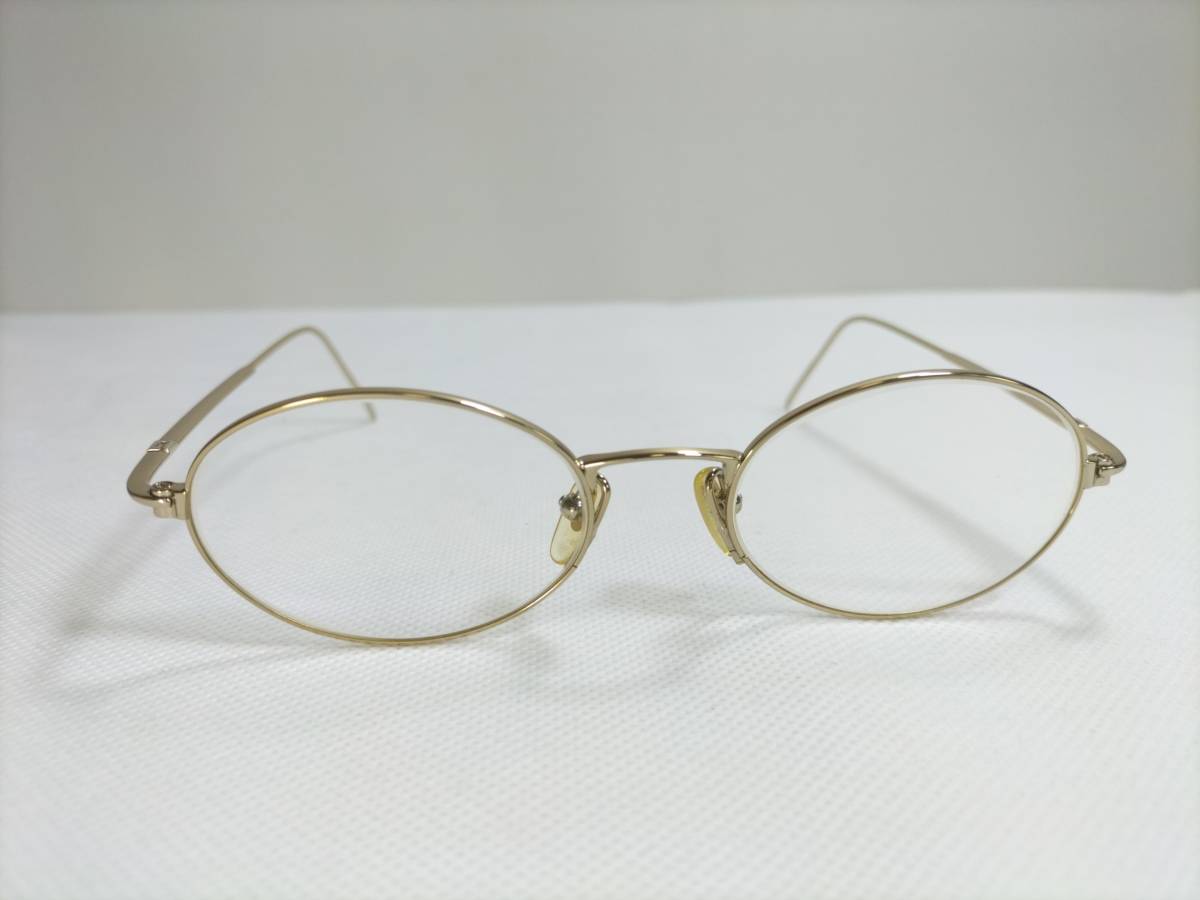 【コン無料】希少レア 良品 GUCCI グッチ GG-1607 3PR サングラス 眼鏡/メガネフレーム 度入り ゴールド系 [b1061]