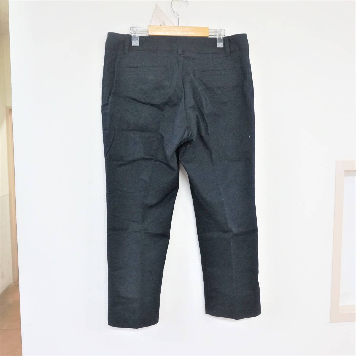  with translation INED Ined casual pants trousers slacks 15 number 3L size black cotton cotton 4805673