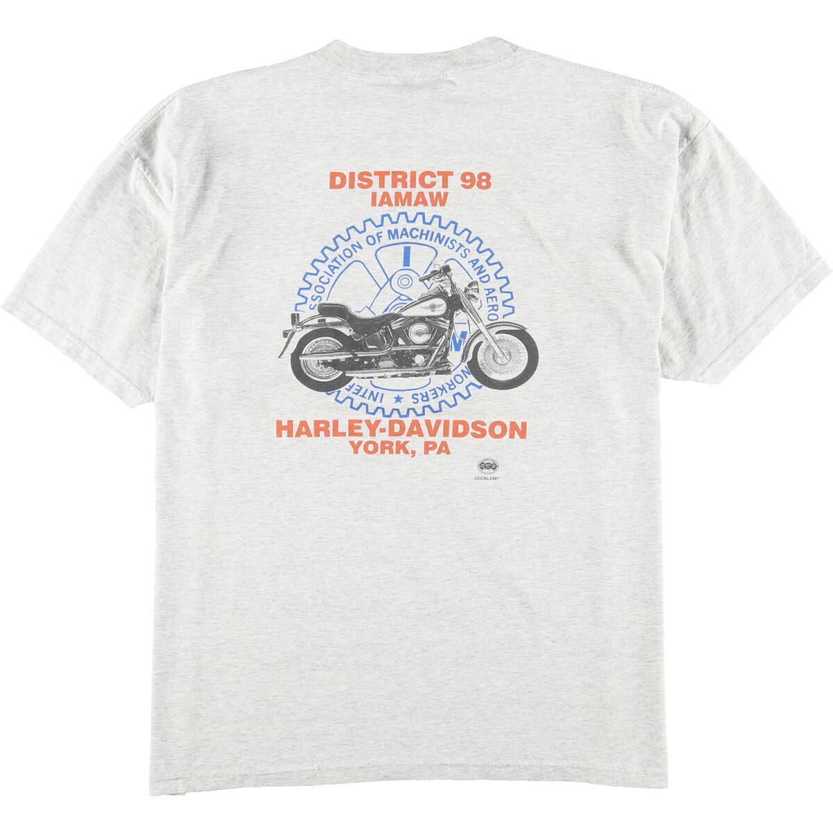 ハーレーダビッドソン Harley-Davidson 胸ポケット モーターサイクル バイクTシャツ USA製 メンズXL ヴィンテージ /eaa194905 【SS2212】_画像2
