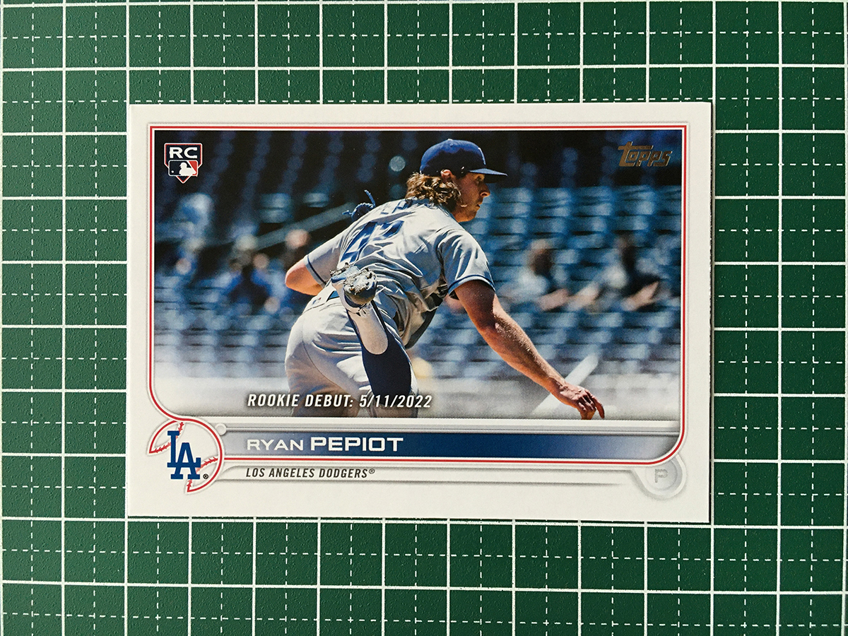 ★TOPPS MLB 2022 UPDATE #US258 RYAN PEPIOT［LOS ANGELES DODGERS］ベースカード「RD」ルーキー「RC」★_画像1