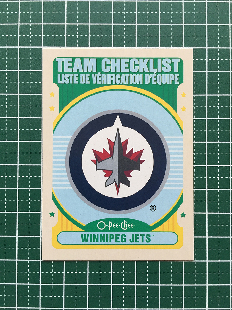 ★O-PEE-CHEE HOCKEY 2021-22 NHL #581 WINNIPEG JETS ベースカード「TEAM CHECKLIST」「SP」★_画像1