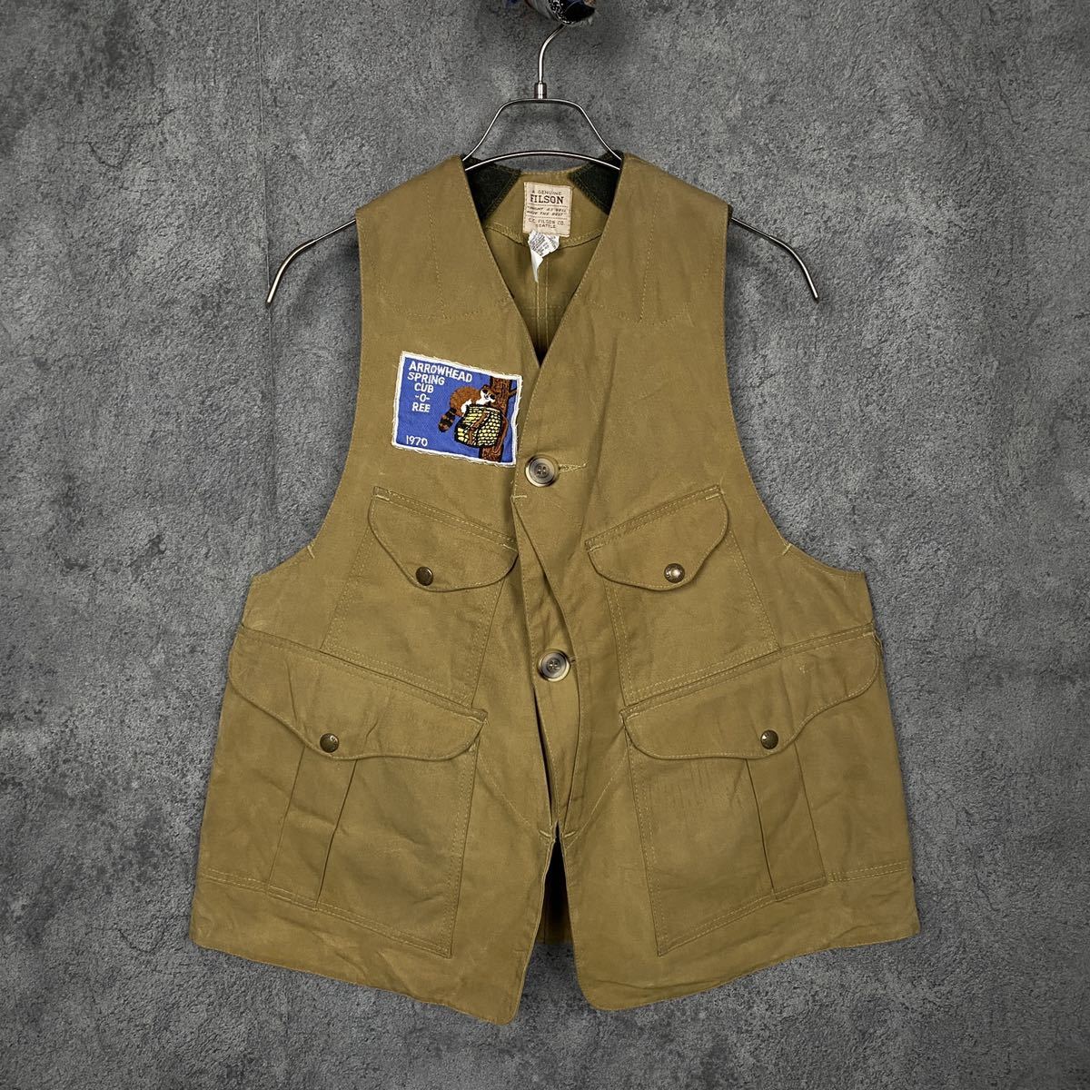 FILSON 90s ビンテージ “style 32” オイルド ハンティング ベスト フィルソン vintage フィッシング 80s 70s 00s VEST_画像2