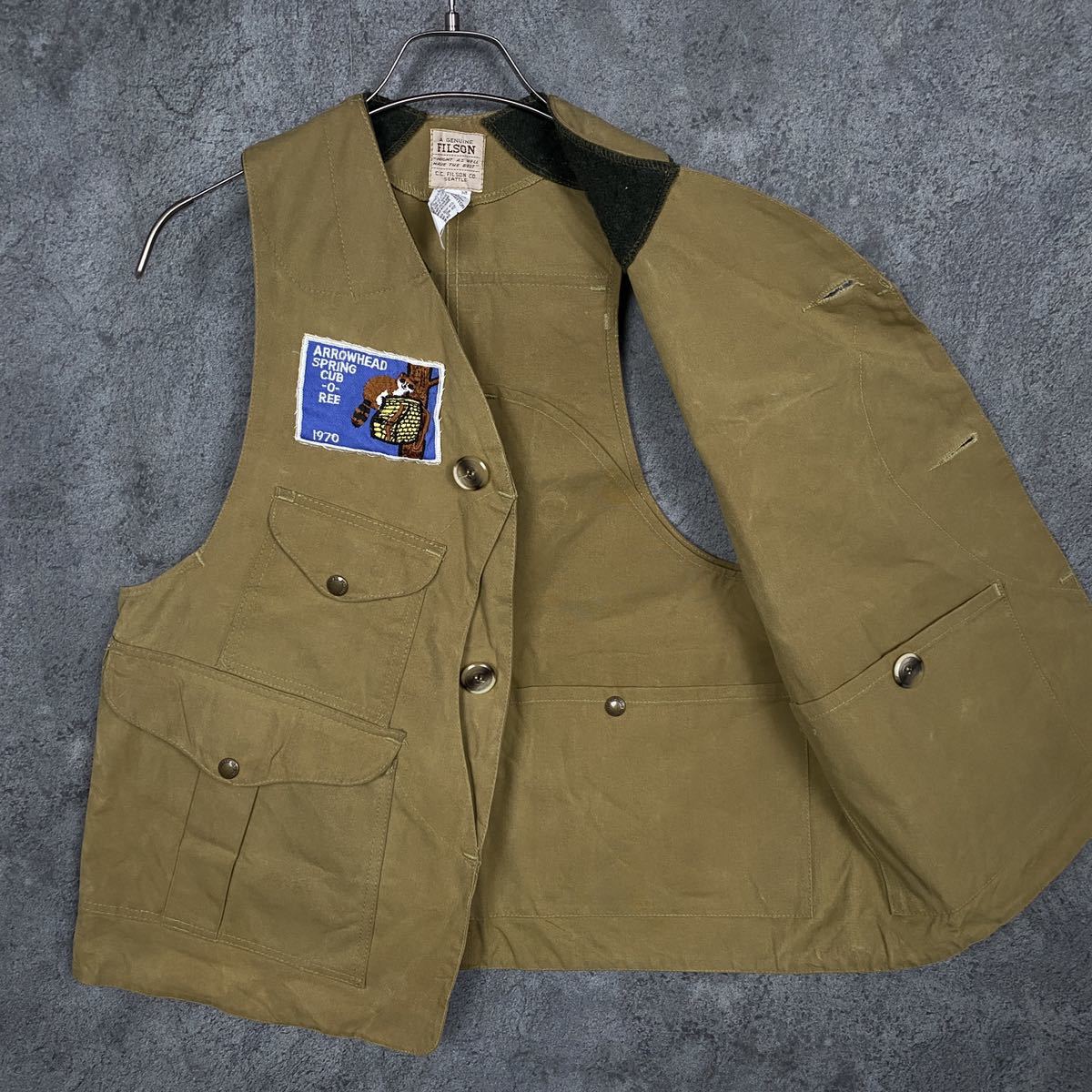 FILSON 90s ビンテージ “style 32” オイルド ハンティング ベスト フィルソン vintage フィッシング 80s 70s 00s VEST_画像5