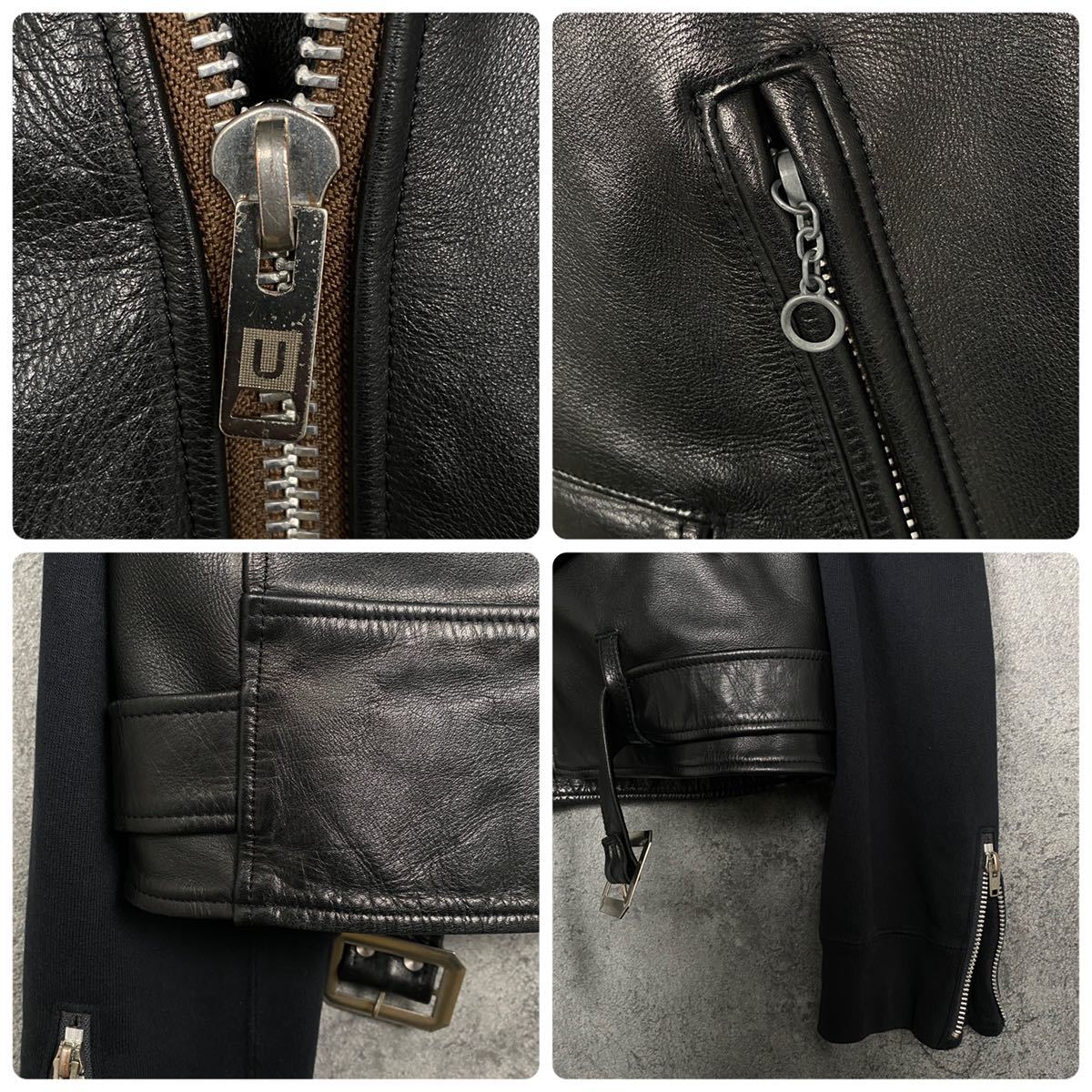 名作 undercoverism 09ss ドッキング レザー ライダース ジャケット