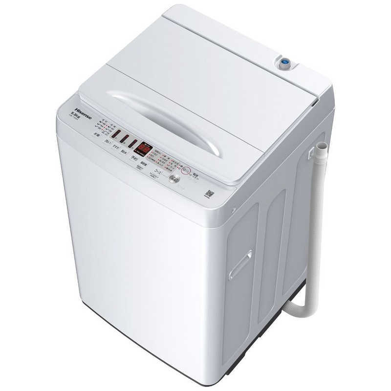 （お得な特別割引価格） 新品☆ハイセンス 全自動洗濯機[立体シャワー水流]　洗濯5.5kg/ホワイト　送料無料91 5kg以上