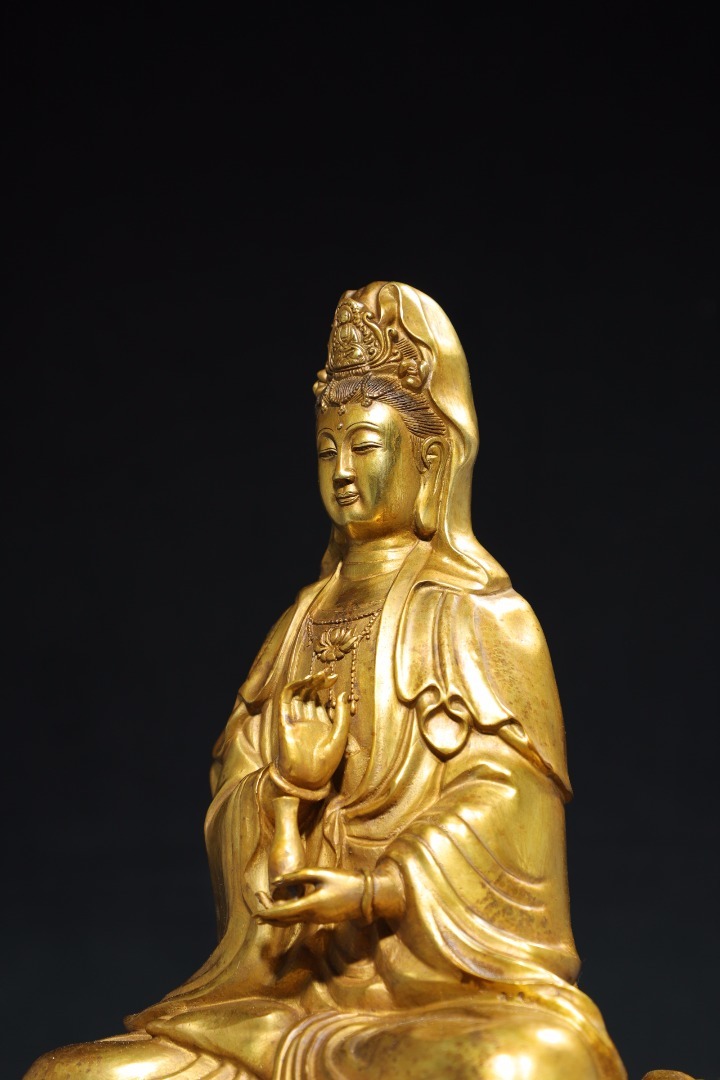 古寶奇蔵】銅製・塗金・釋迦牟尼像・置物・賞物・中国時代美術 古寶奇蔵】銅製・塗金・釋迦牟尼像・置物・賞物・中国時代美術