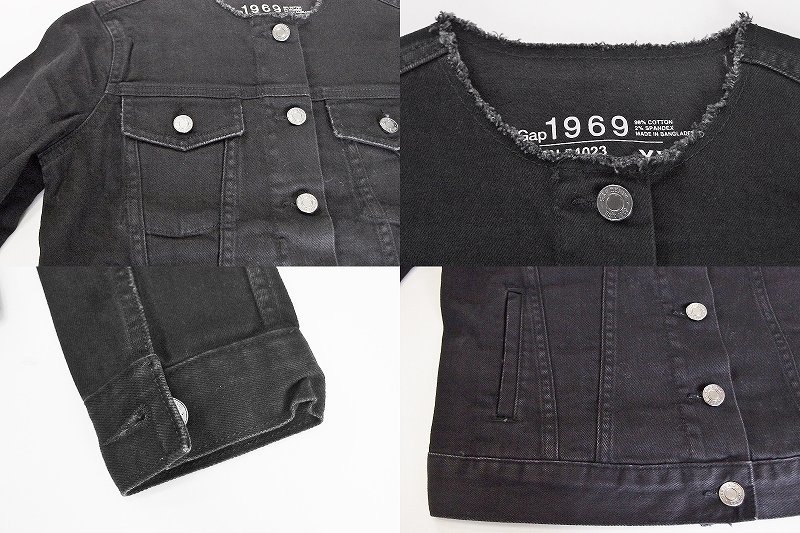 W* unused goods! Gap GAP 1969 no color color Denim jacket stretch XXS black ok4424199286