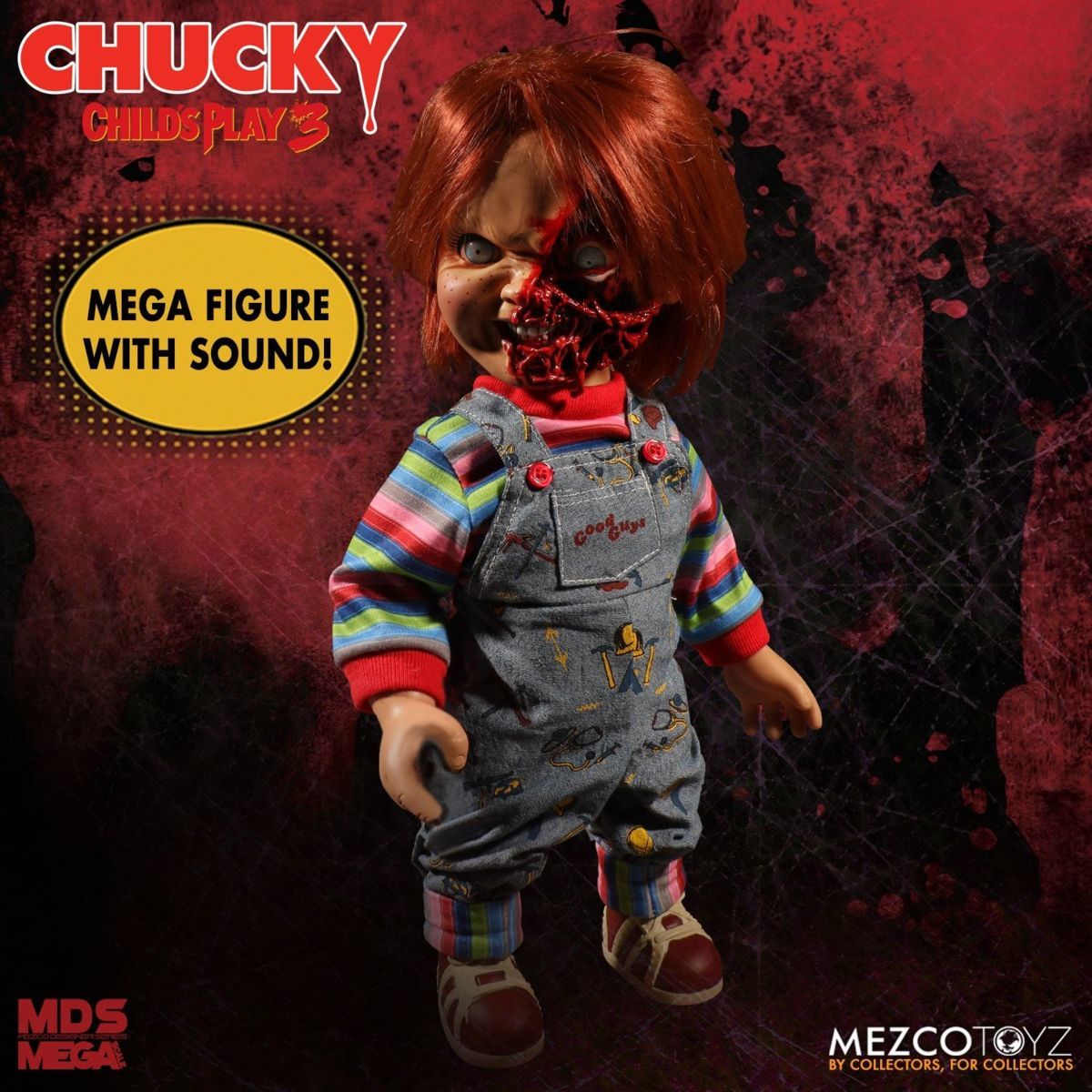 ★チャッキー 15incフィギュア PIZZA FACE CHUCKY Mega Scale 新品 チャイルドプレイ3 MEZCO TOY_画像1