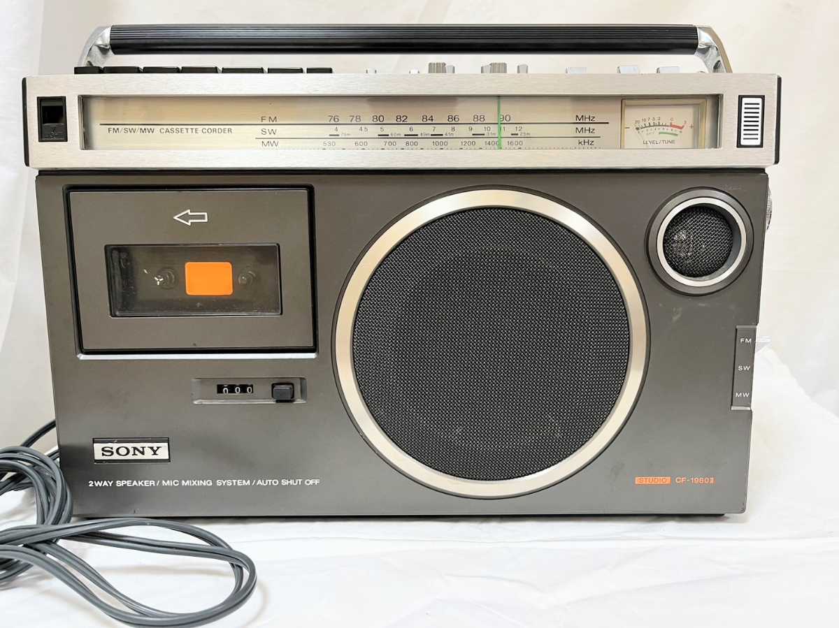 ヤフオク! - SONY ソニー CF-1980Ⅱ ラジカセ レトロ 通電...