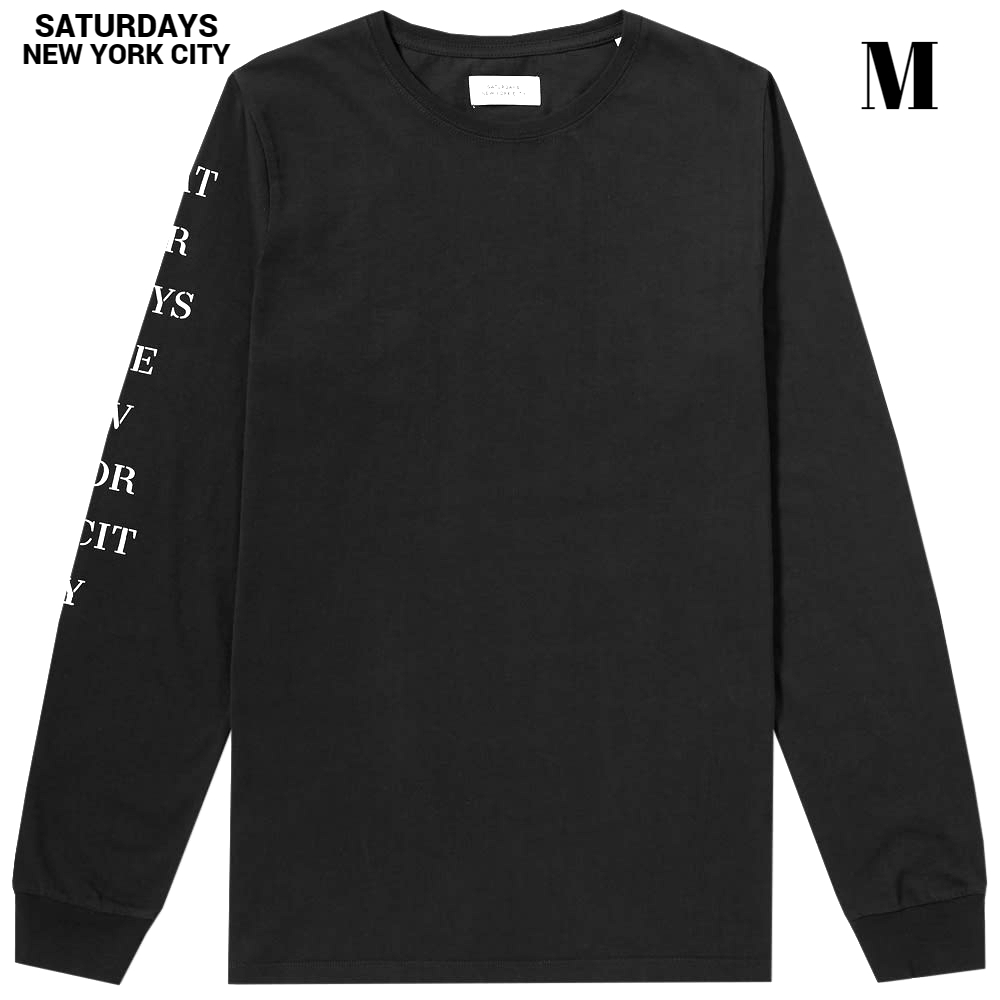 M 新品【SATURDAYS NEW YORK CITY Saturdays Stencil L/S Tee NYC サタデーズ ニューヨーク シティー ロンTシャツ ステンシル カットソー】_画像1