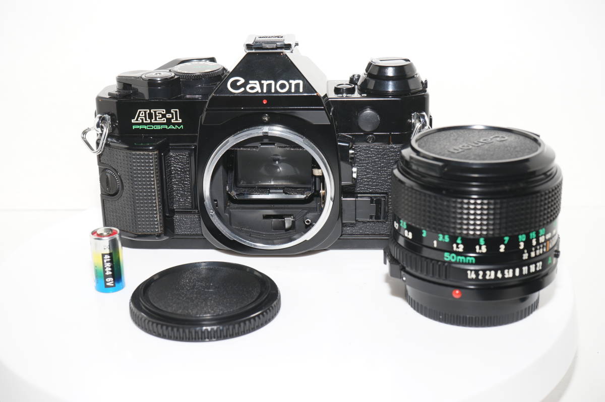 美品)Canon AE-1program(Black)+NEW FD 50mm F1.4 カメラ フィルム
