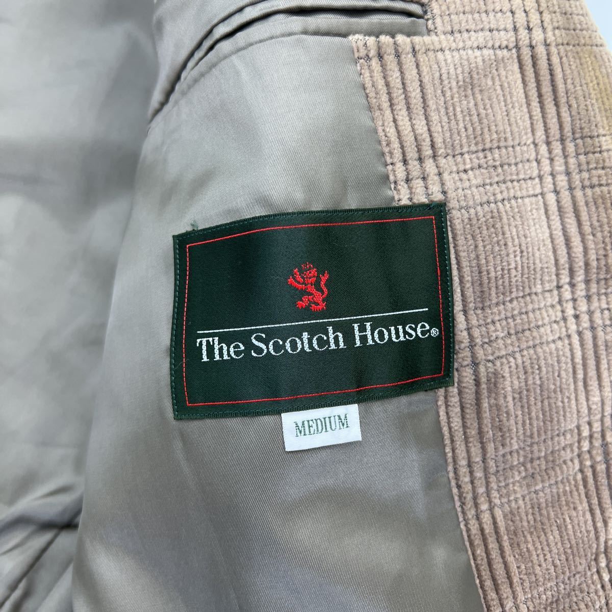 THE SCOTCH HOUSE ☆ 紳士の気品◎ テーラードジャケット コーデュロイ ブラウン ベージュ M ビジカジ 三陽商会 スコッチハウス■S948_画像7