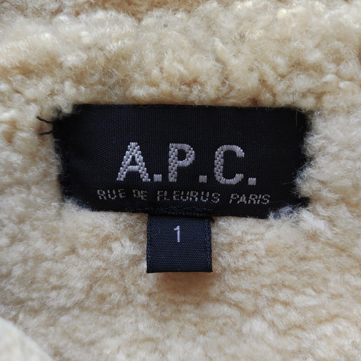 00's フランス製 A.P.C. アーペーセー 羊革 ボア付き ブルゾン ニュービンテージ品 希少品