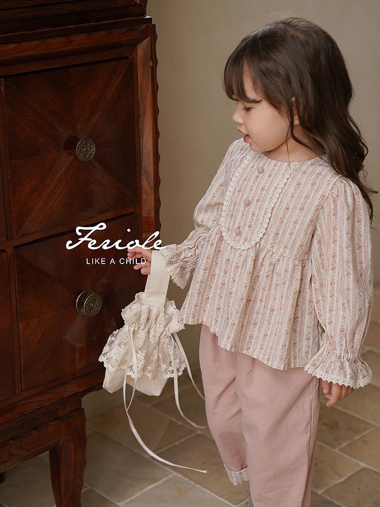  Kids shirt floral print blouse . on goods race tops girl clothes 100