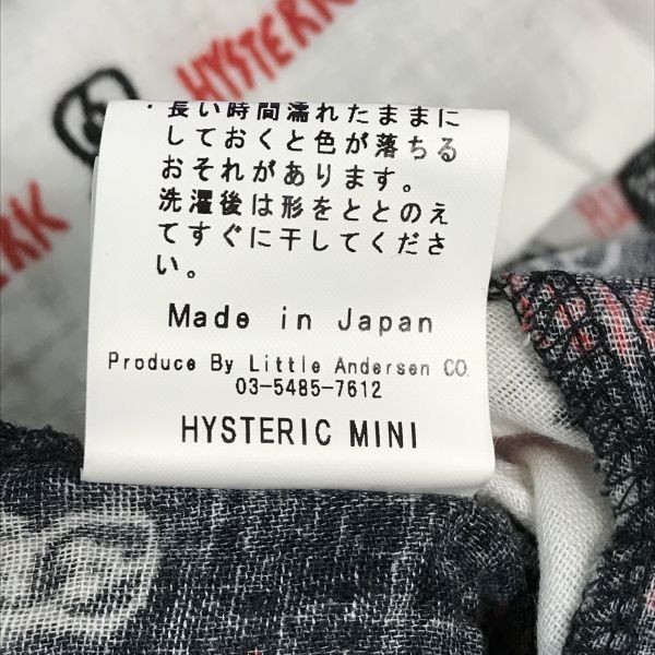 Made in Japan★HYSTERICMINI★半袖/ワンピース【kids size-120/黒×赤×白/black×red×white/総柄】short sleeve dress◆BH93_画像6