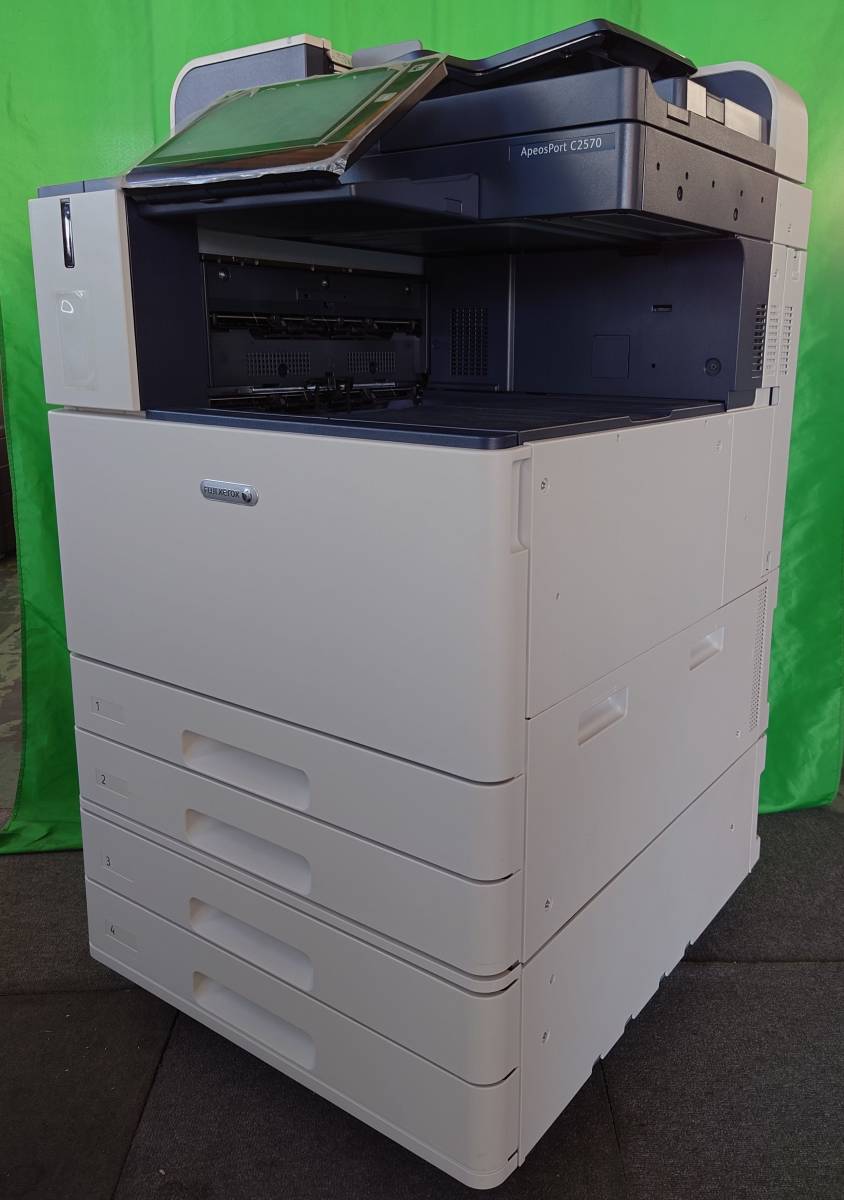 【年中無休】 ApeosProt FujiXerox トナー全色95%以上 2020年1月発売 印刷枚数648枚 C2570 【WS2826】 コピー/FAX/プリンタ/スキャナ) 4段 ( A3 富士ゼロックス