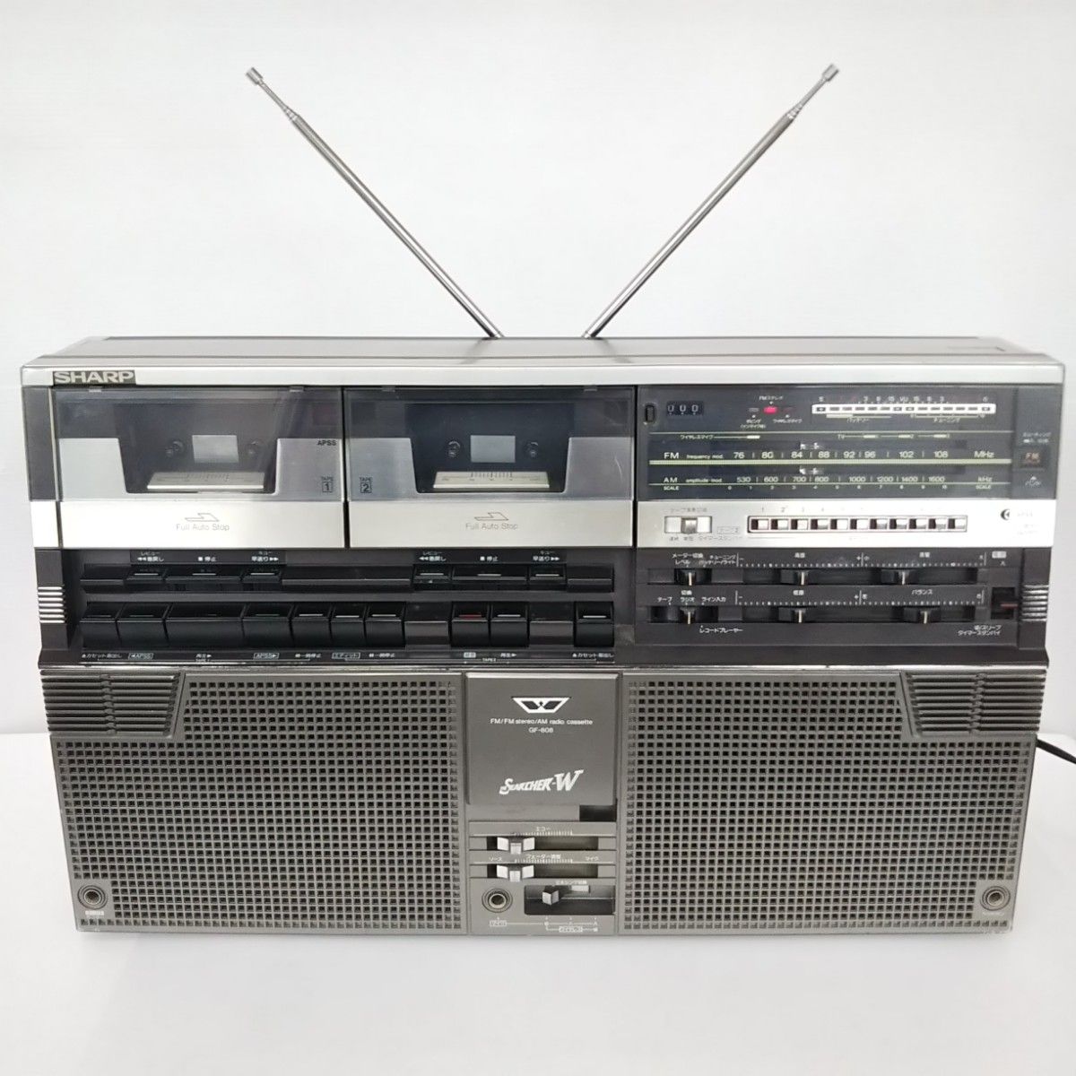 SHARP ラジオ付ステレオテープレコーダー GF-808 難あり動作品