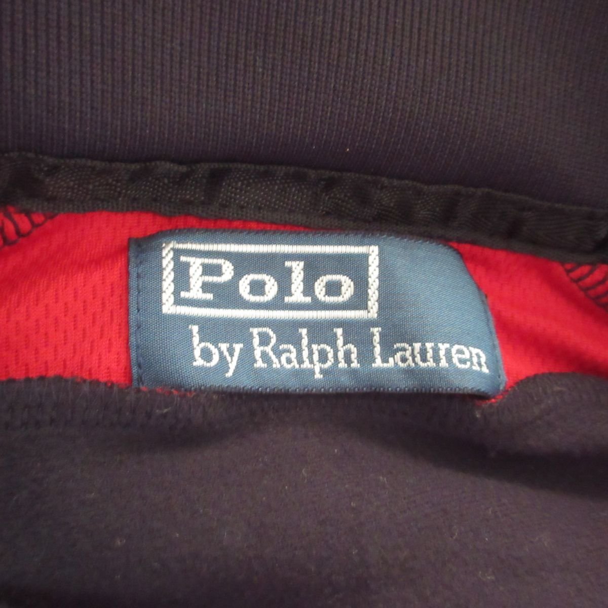 美品 POLO by RALPH LAUREN ポロバイラルフローレン ジップアップ トラックジャケット ブルゾン 黒 ブラック 1104_画像3