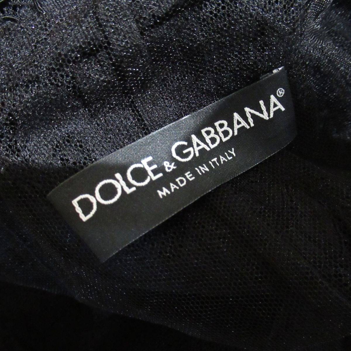 美品 Dolce&Gabbana ドルチェ＆ガッバーナ 近年モデル ロング丈 シアー レースコート タイトコート 40 黒 ブラック_画像4