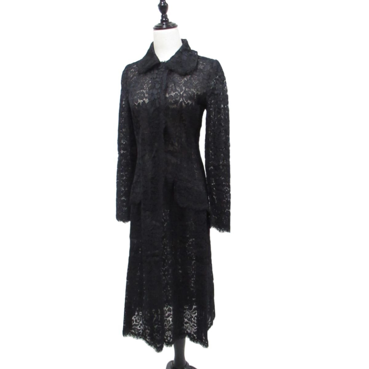  beautiful goods Dolce&Gabbana Dolce & Gabbana close year of model long height sia-re- skirt tight coat 40 black black 