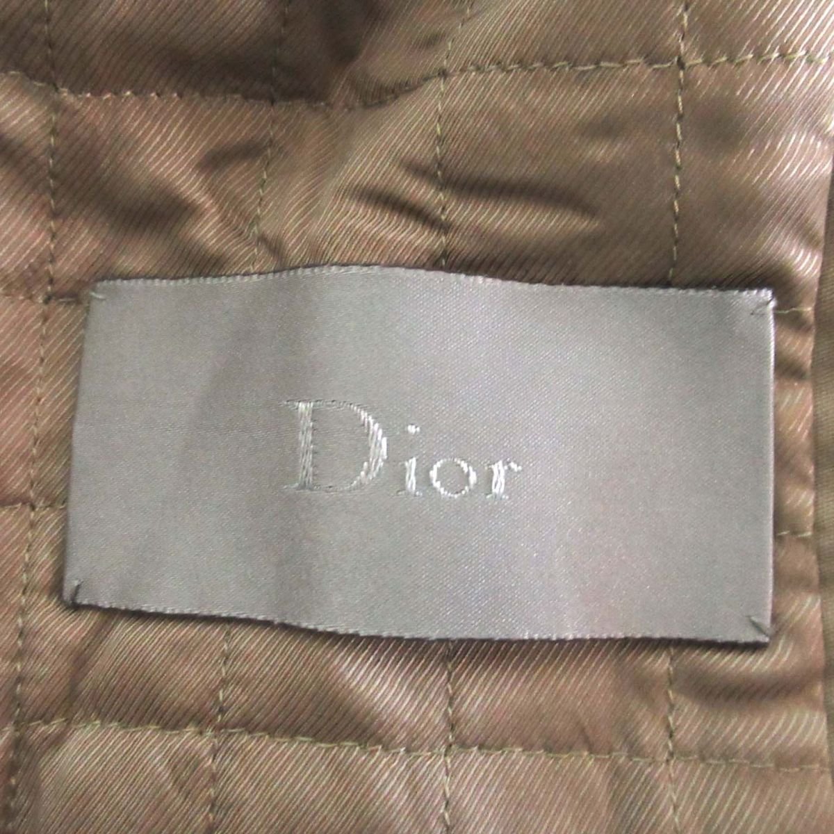 良品 07AW DIOR HOMME ディオールオム ジップアップ ミリタリーブルゾン ジャケット サイズ46 ベージュ系 C1203_画像9