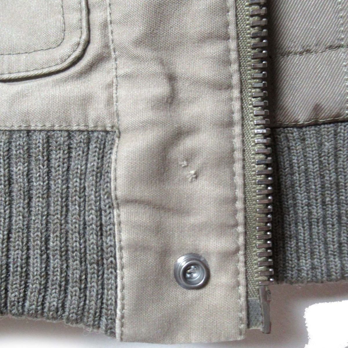 良品 07AW DIOR HOMME ディオールオム ジップアップ ミリタリーブルゾン ジャケット サイズ46 ベージュ系 C1203_画像5