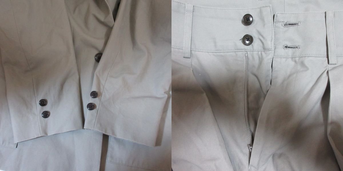  прекрасный товар 21SS TOMORROWLAND Tomorrowland двубортный костюм выставить tailored jacket слаксы брюки S XS серый серия 