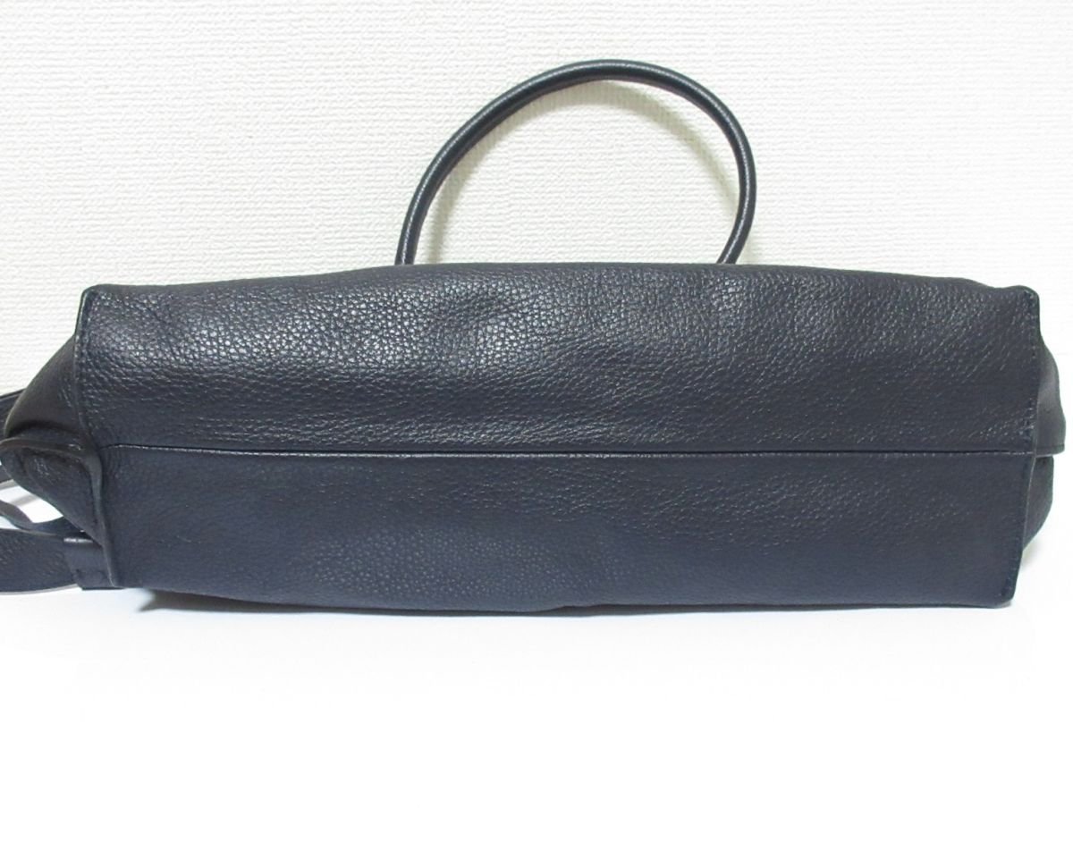 美品】SEE BY CHLOE 2waショルダートートバッグ ネイビー 本革-