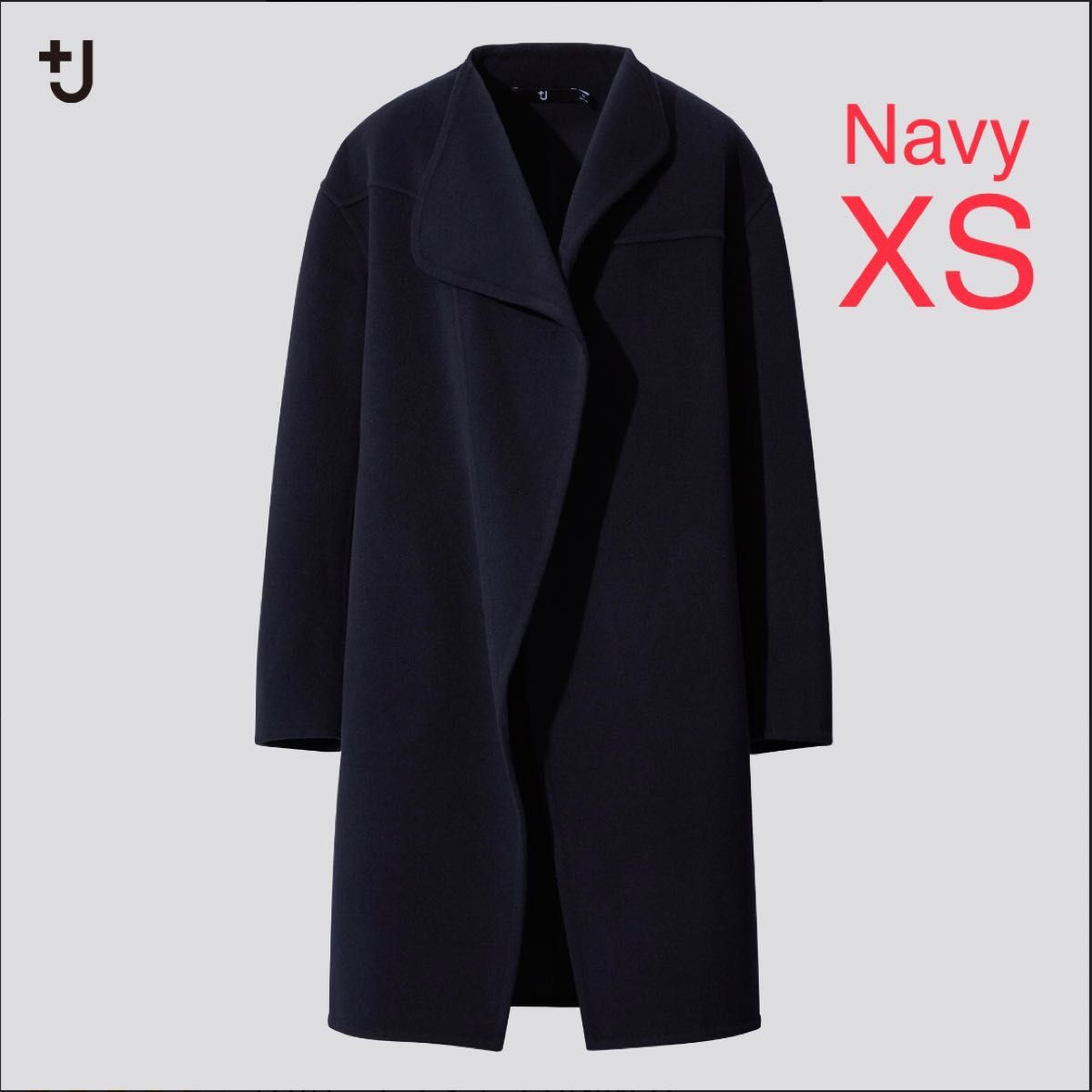 美品☆UNIQLO +J☆カシミヤブレンドノーカラーコート XS レディース