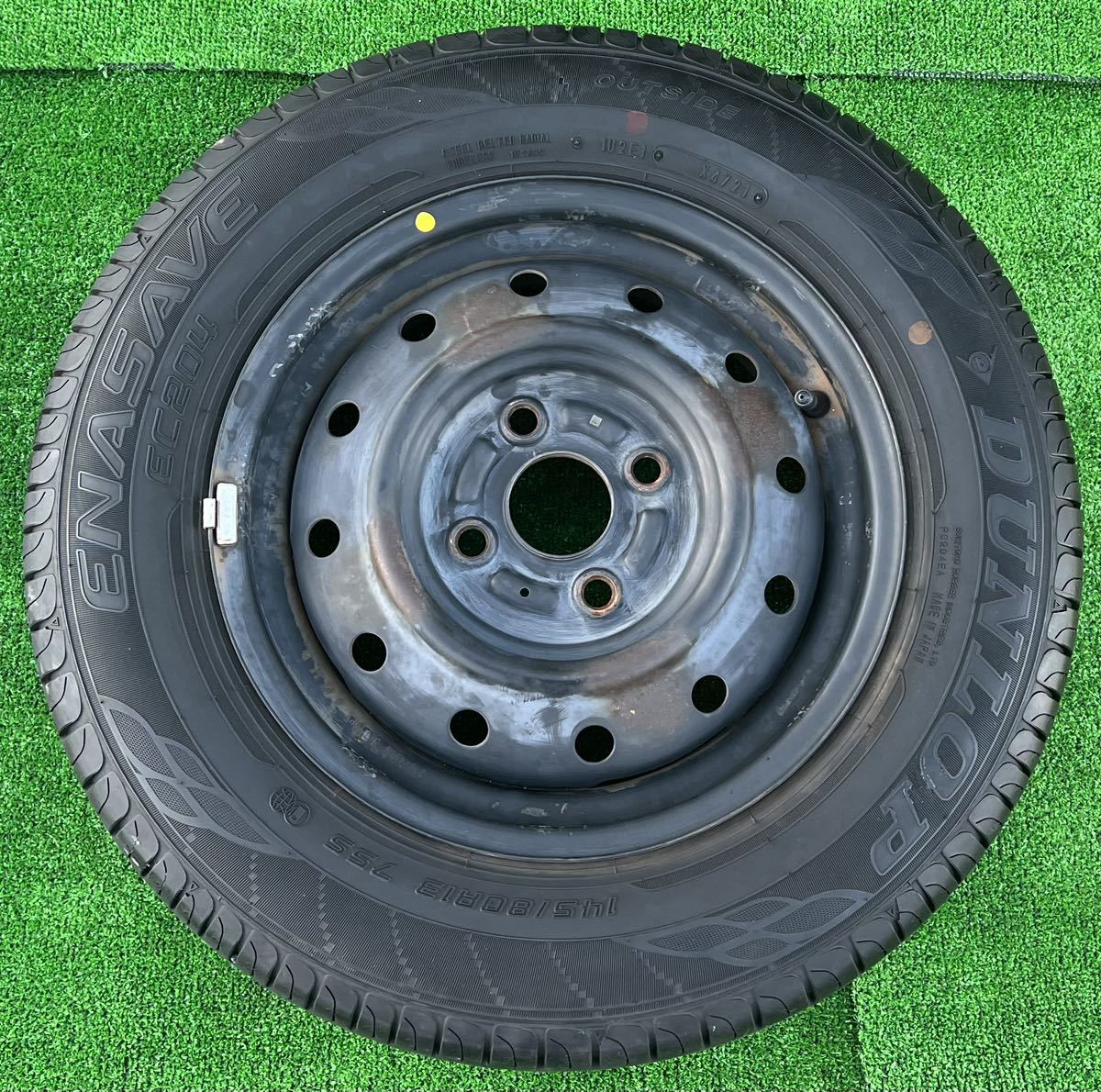 TOPY 13インチ スチールホイール& DUNLOP ENA SAVE 145/80R13 4本セット2021年★ ステラ ピクシスエポック等_画像5