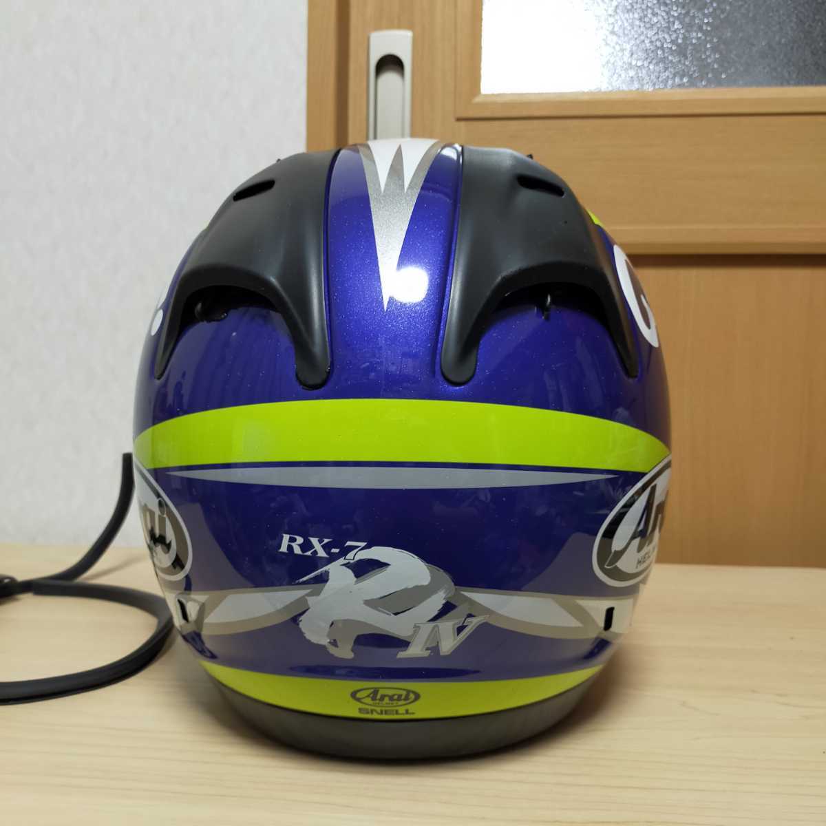 アライ　フルフェイス　ヘルメット　ARAI RX-7 RR4 GAULOISES YAMAHA ゴロワーズ　ジャンク扱いにて　57-58cm Mサイズ_画像4