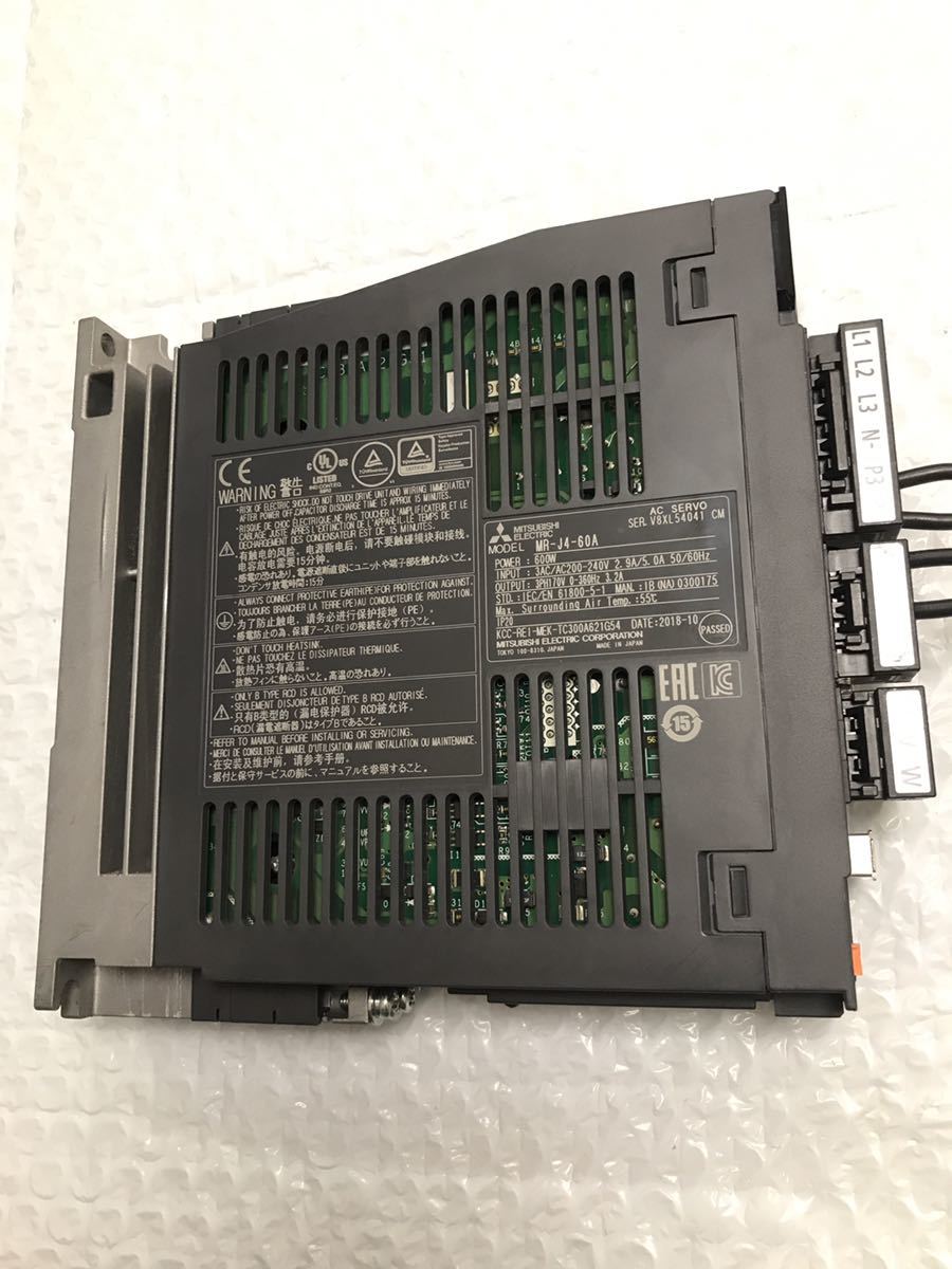 三菱電機 MITSUBISHI サーボアンプMR-J4-60A動作保証 2018年製