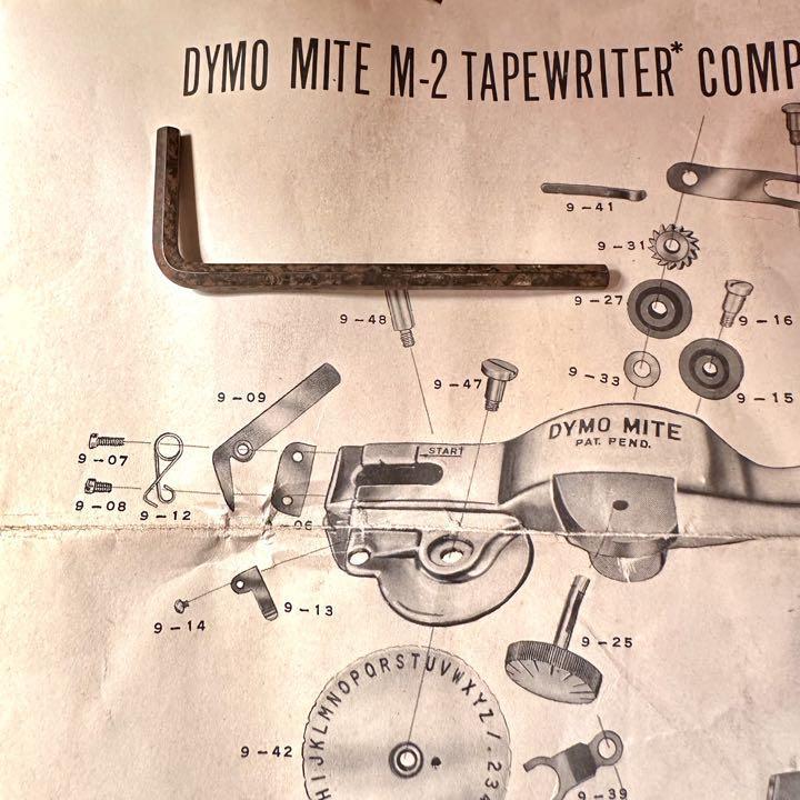 美品】ビンテージ DYMO MITE M-2 TAPEWRITER ダイモ テープ 美品】ビンテージ DYMO MITE M-2 TAPEWRITER ダイモ テープ