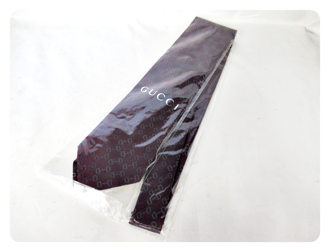 超大特価 キングラム[fns]未使用 GUCCI 100% シルク ネクタイ グッチ ネクタイ