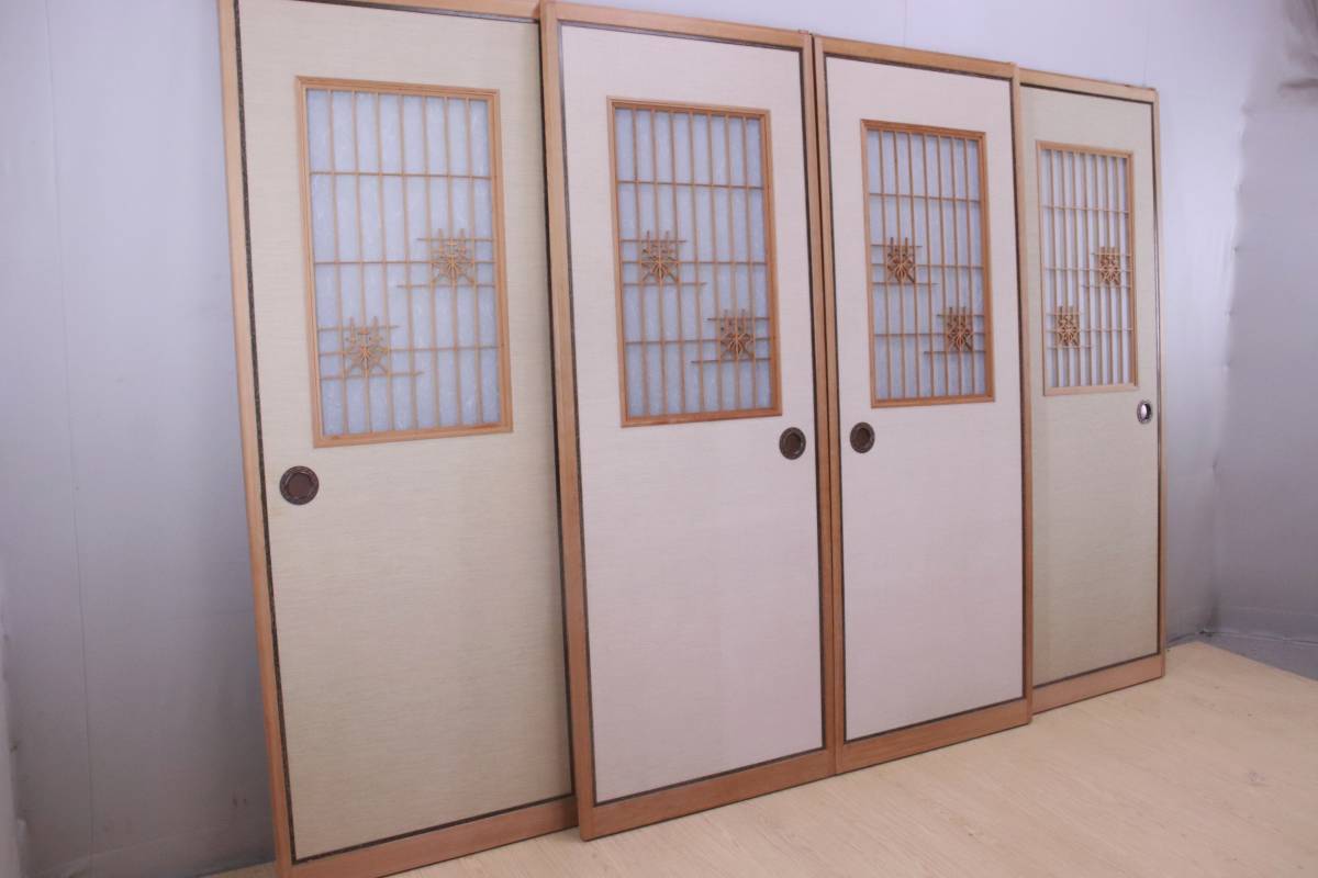 Yahoo!オークション - 和風 ふすま 4枚セット 建具 和風襖 和室 Yahoo!オークション - 和風 ふすま 4枚セット 建具 和風襖 和室