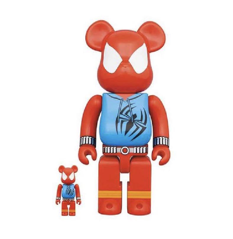 Be@rbrick SCARLET SPIDER 100％ & 400％ ベアブリック スカーレット スパイダー 100％ & 400％ medicom toy メディコムトイ_画像1