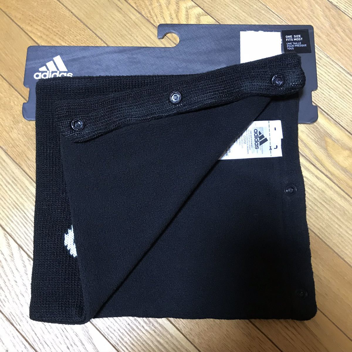 adidas (アディダス) ビッグロゴネックウォーマー / BLO Neck Warmer スポーツアクセサリー 防寒 OSFX ブラック/ホワイト FYP31 送料無料_画像3