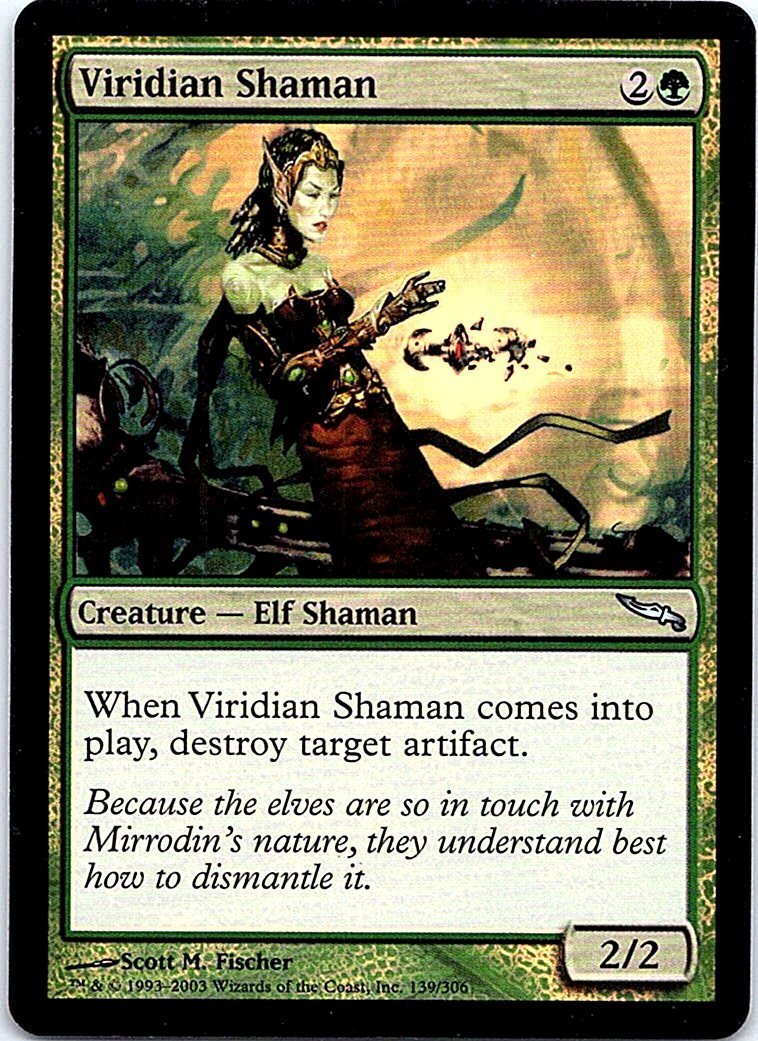 FOIL/ヴィリジアンのシャーマン/Viridian Shaman/ミラディン/英語版/MTG１枚 [FC]_画像1