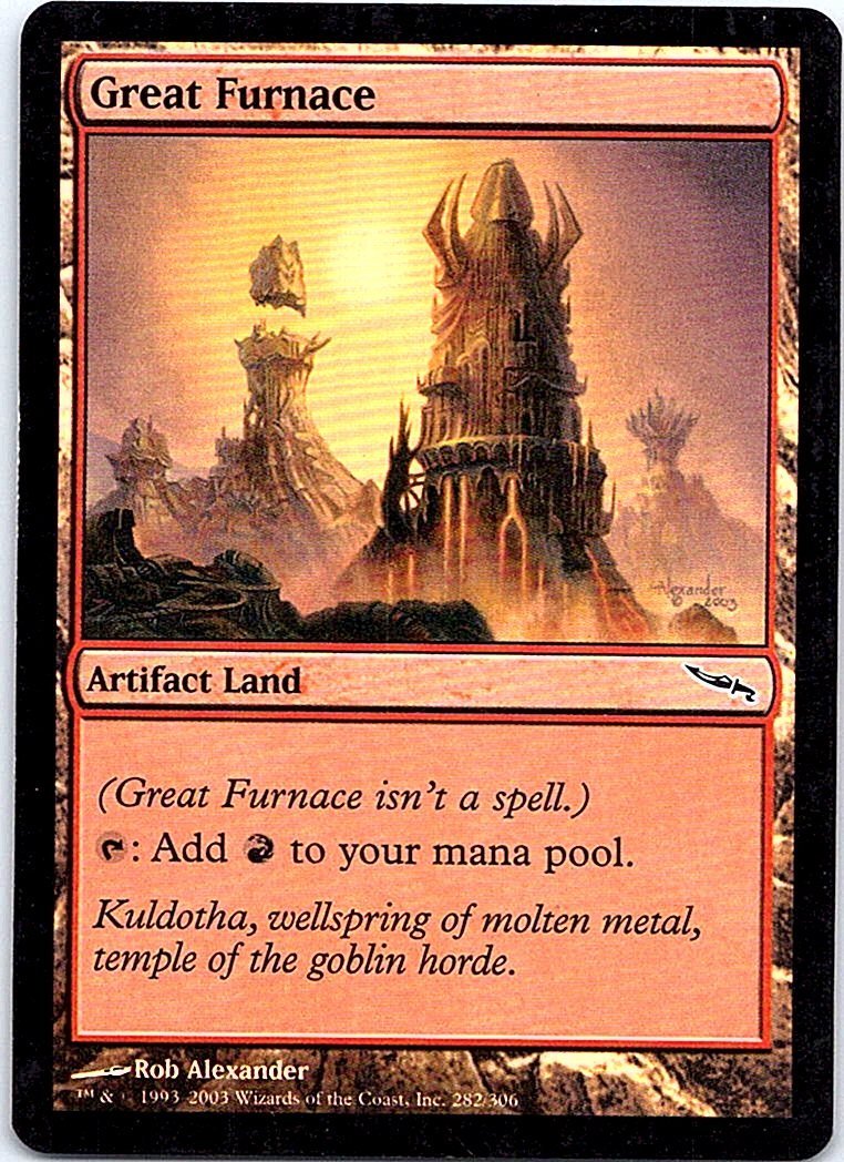 中古】 FOIL/大焼炉/Great Furnace/ミラディン/英語版/MTG１枚 [FC