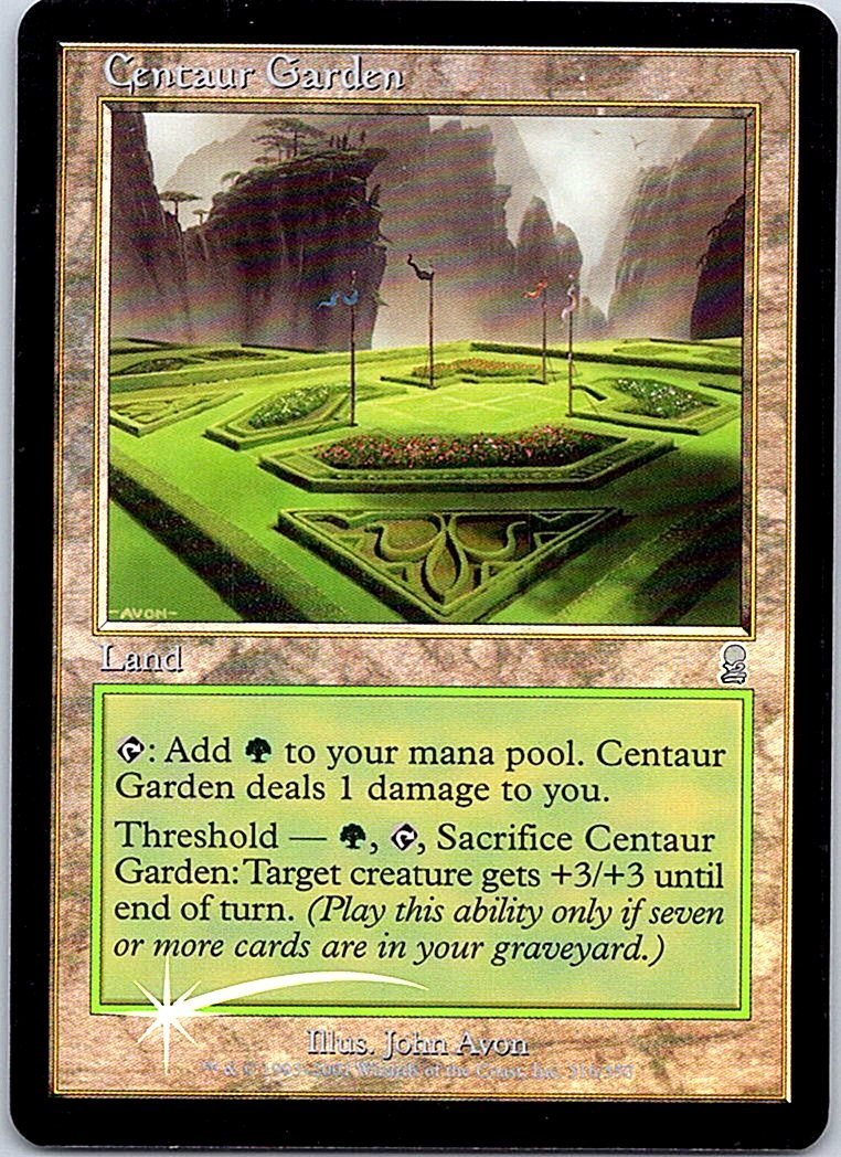 FOIL/ケンタウルスの庭園/Centaur Garden/オデッセイ/英語版/MTG１枚 [FC]_画像1