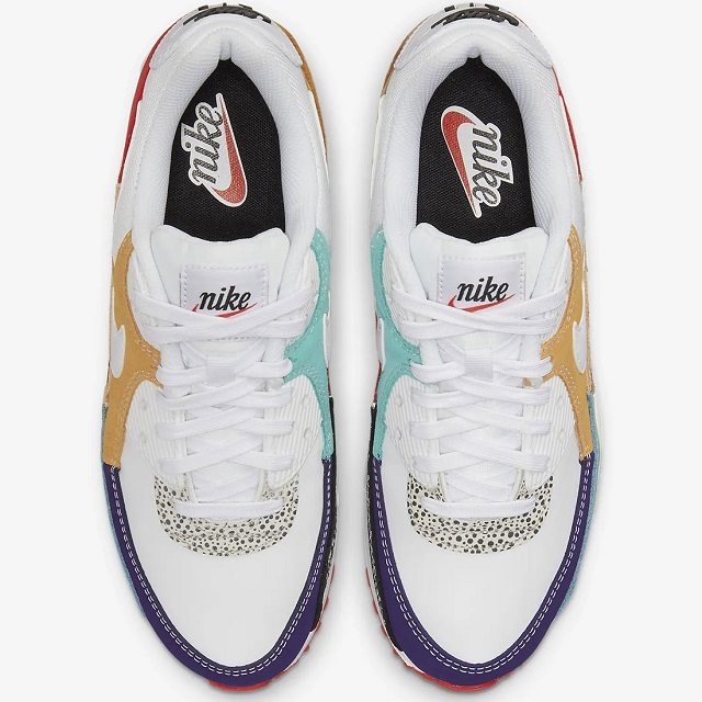 NIKE W AIR MAX 90 SE DH5075-100 エア マックス パッチワーク サファリ 27.0cm_画像4
