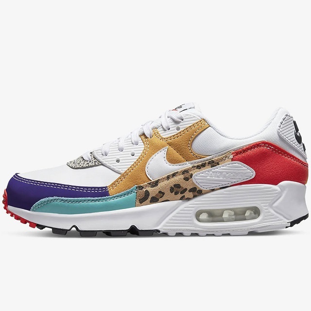 NIKE W AIR MAX 90 SE DH5075-100 エア マックス パッチワーク サファリ 27.0cm_画像2