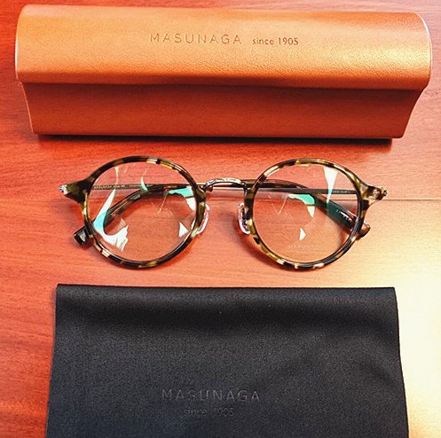伝説のモデル・人気作・MASUNAGA・増永眼鏡・GMS-826 高級純チタン・超軽量・鼈甲・眼鏡フレーム