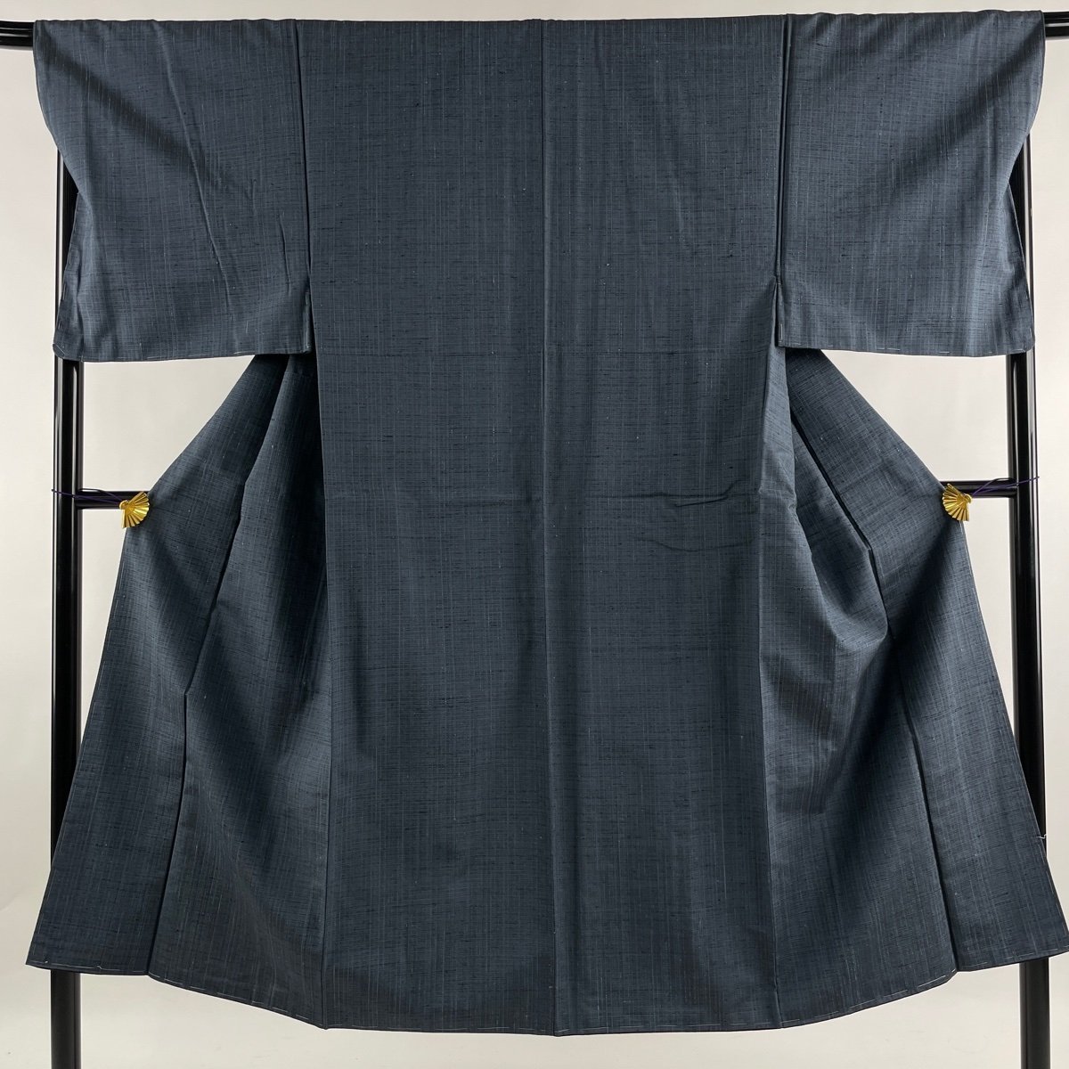大きな割引 美品 男着物 名品 【中古】 正絹 S 裄丈69.5cm 身丈140.5cm 袷 青灰色 アンサンブル 紬 一般 大きな割引 美品 男着物 名品 【中古】 正絹 S 裄丈69.5cm 身丈140.5cm 袷 青灰色 アンサンブル 紬 一般