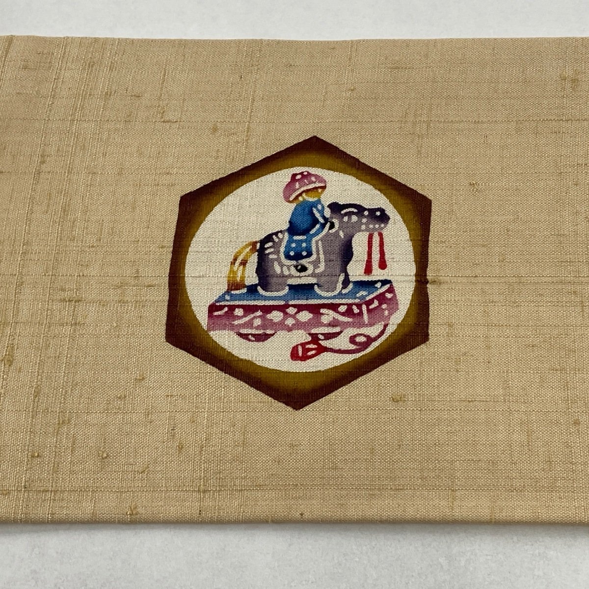 人気の贈り物が大集合 馬 紬地 落款 城間栄順 逸品 美品 名古屋帯 玩具