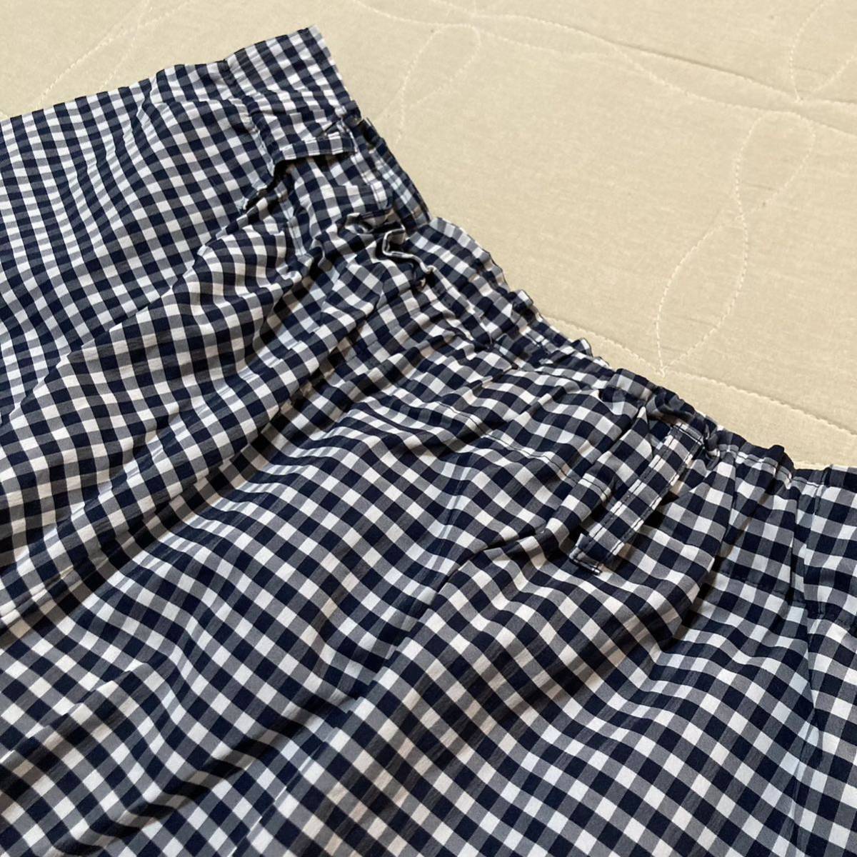 1068* Leilian 11* ultimate beautiful goods * silver chewing gum check. wide gaucho pants * navy * thin * size 11