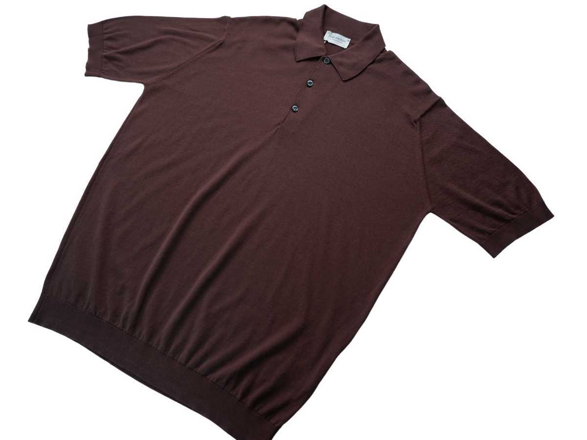 セール特価 メンズ L ジョンスメドレー 最高級コットン 定番 ポロシャツ ISIS COFFEE BEAN JOHN SMEDLEY イギリス製★ セーター セール特価 メンズ L ジョンスメドレー 最高級コットン 定番 ポロシャツ ISIS COFFEE BEAN JOHN SMEDLEY イギリス製★ セーター
