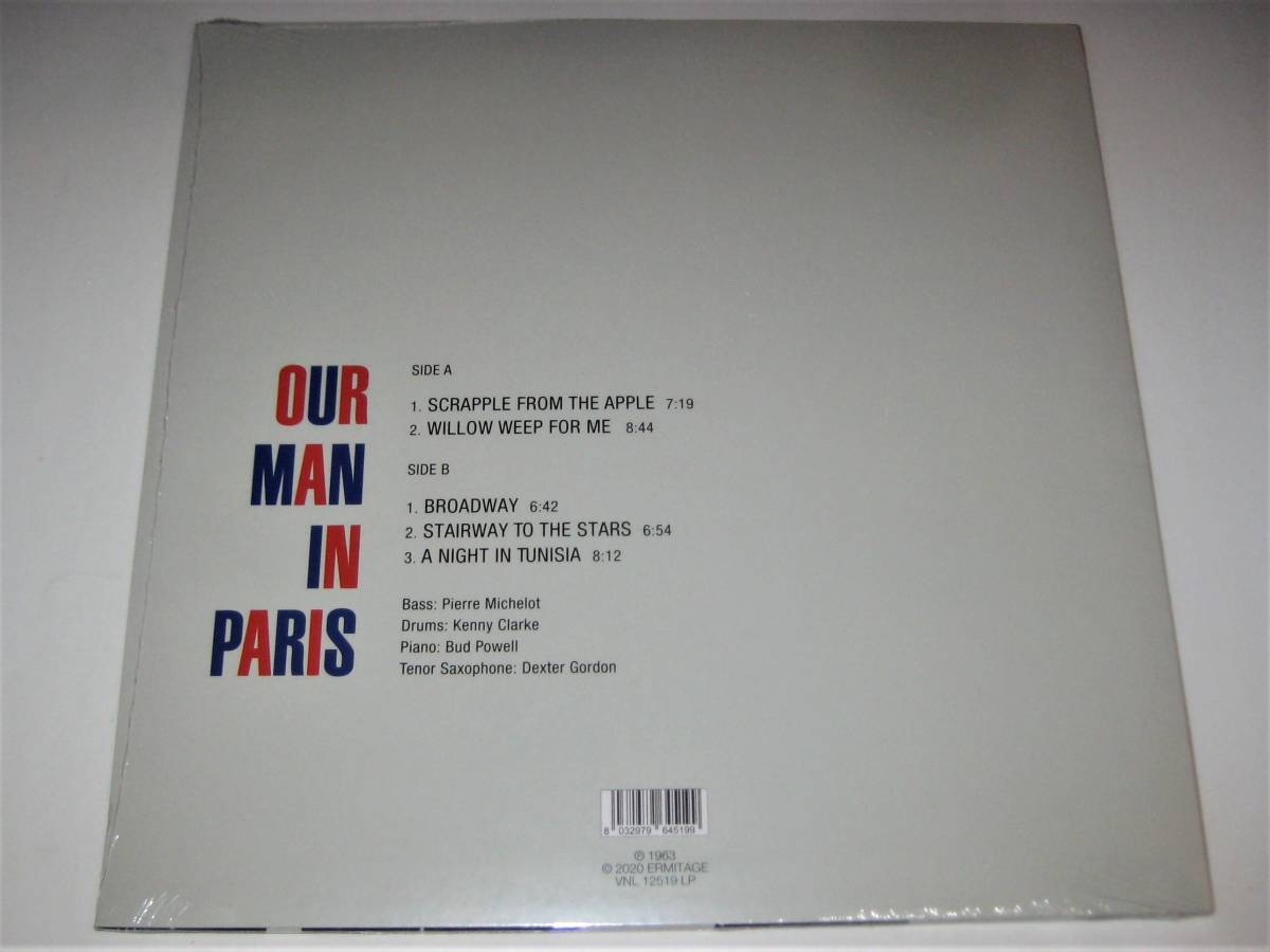 ★名盤！DEXTER GORDON ／OUR　MAN　IN　PARIS　アワー・マン・イン・パリ　デクスター・ゴードン／バド・パウエル　新品・未開封　輸入盤_☆シュリンクパック未開封