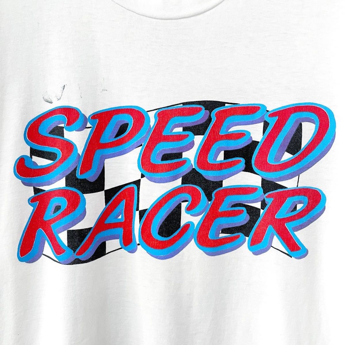 □激レア 両面□90s USA製 SPEED RACER マッハGOGOGO L アニメ Tシャツ